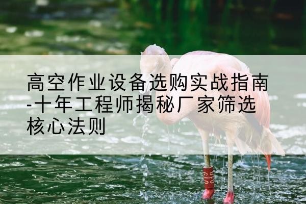 延边剪叉式升降机厂家-高空作业设备选购实战指南-十年工程师揭秘厂家筛选核心法则